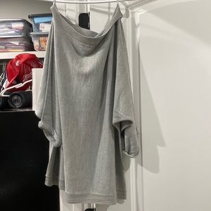 SOHO NYC gray off the shoulder sweater